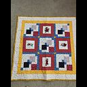 Disappearing 9-patch with roses - Image 1